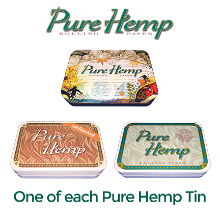 Pure Hemp Rolling Papers Pure Hemp Limited Edition Tins Pure Hemp Stash Tin #PureHemp #TheOriginalPureHempRollingPaper