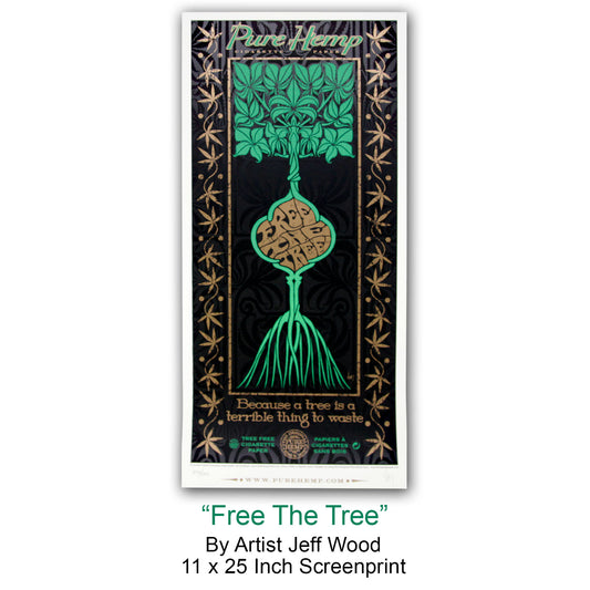 Jeff Wood Pure Hemp Screen Print Free The Tree Drowning Creek Studio Zen Gallery Artist