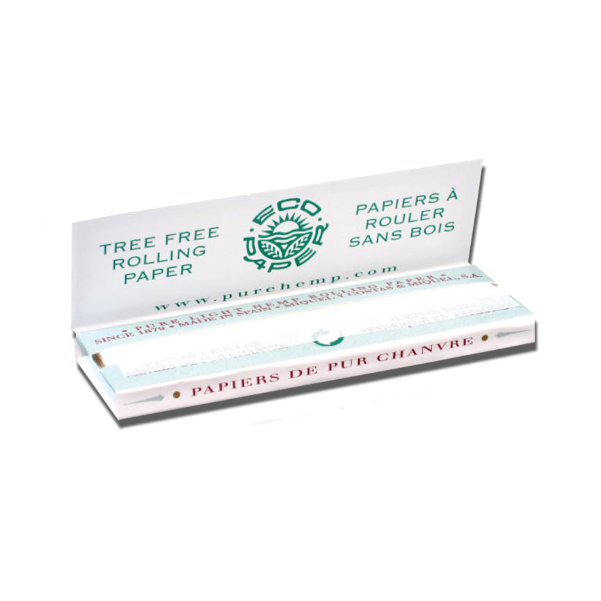 Pure Hemp Classic Regular Size Rolling Papers Booklet Open Pack