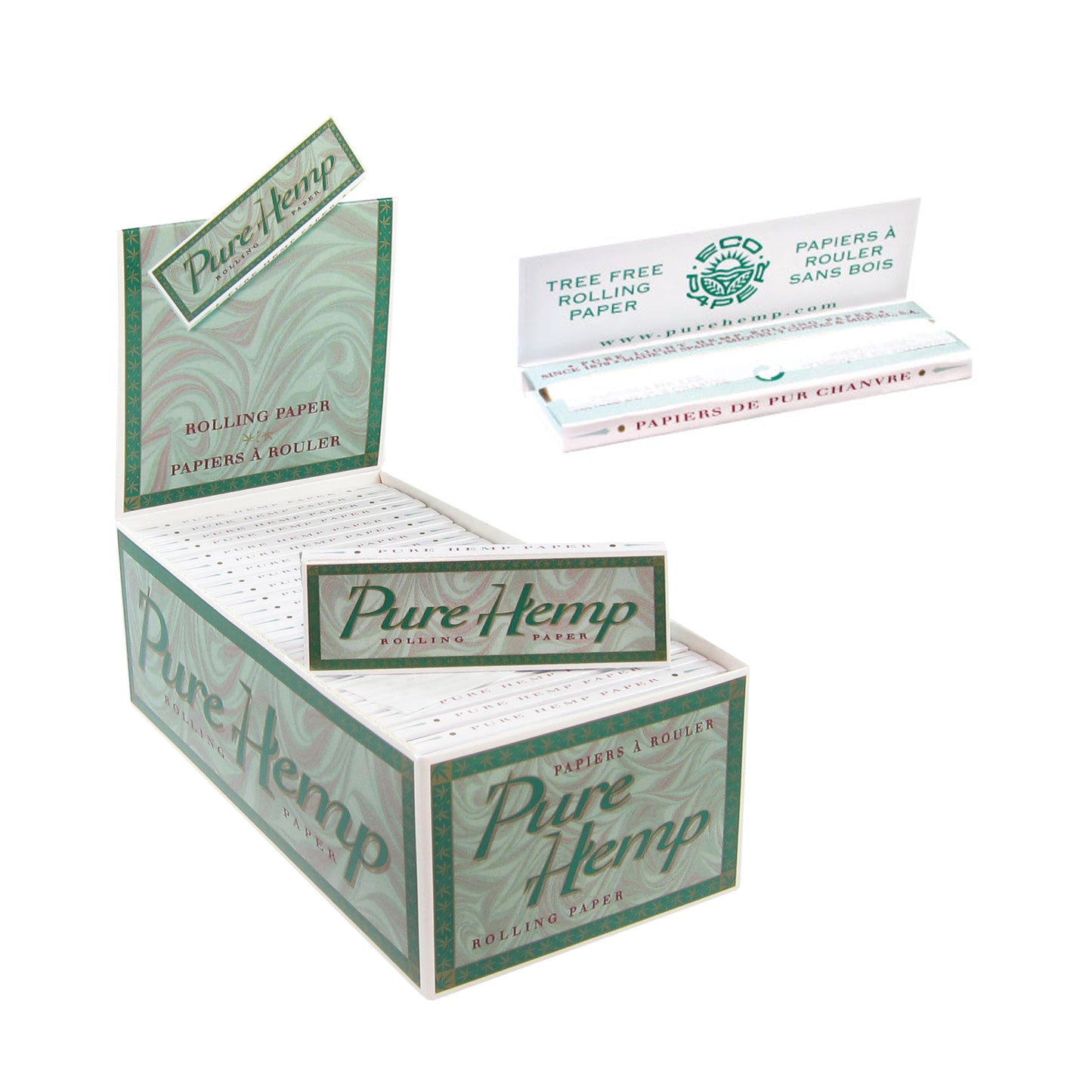 Pure Hemp Classic Regular Size Rolling Papers Booklet Box